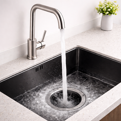 Faites couler l'eau chaude