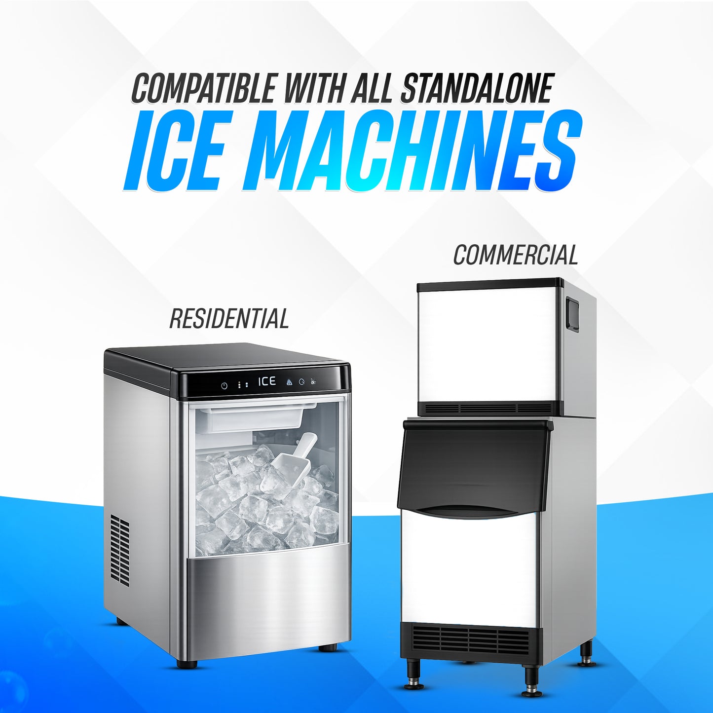 GOBLITZCLEAN BLITZ ice machine cleaner bottle with label, appliance cleaner for ice makers and commercial appliances.