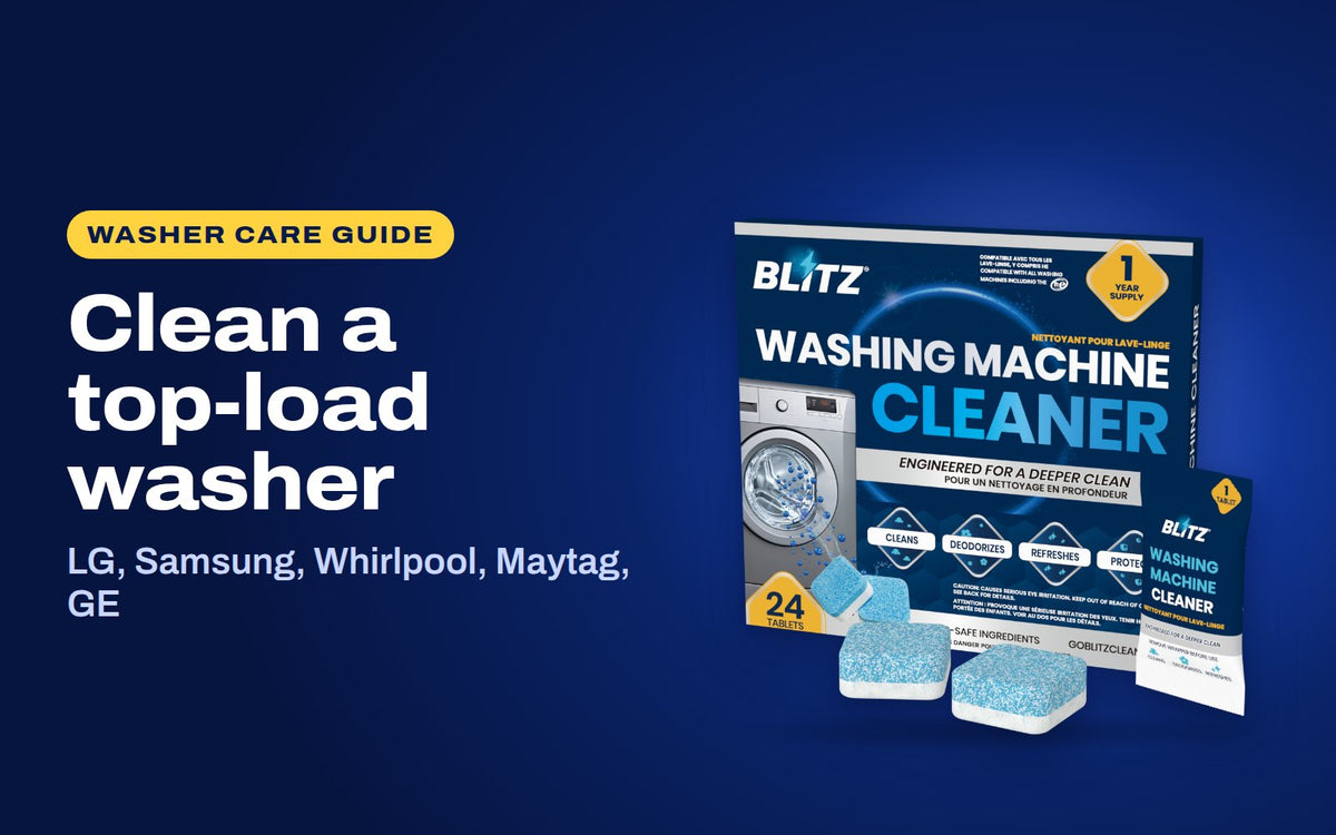 Clean a top-load washer: BLITZ Washing Machine Cleaner