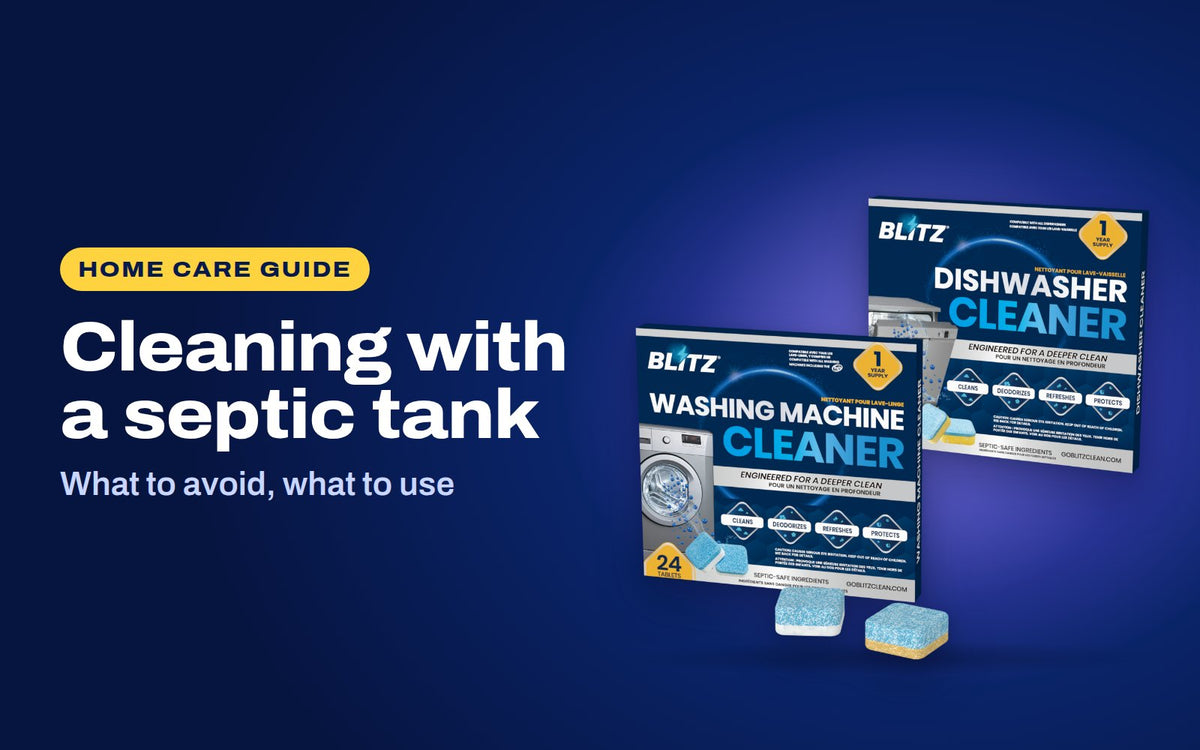 Cleaning with a septic tank: the BLITZ Essentials Kit