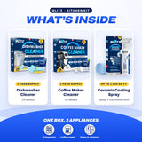 What's inside the BLITZ Kitchen Kit: each cleaner, how much you get and how long it lasts