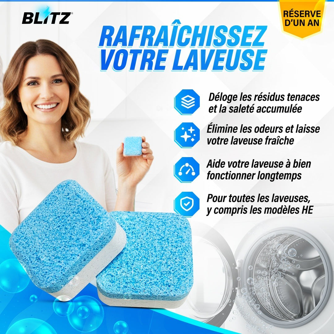 Rafraîchissez votre laveuse : déloge les résidus tenaces, élimine les odeurs, aide la laveuse à bien fonctionner longtemps, pour toutes les laveuses, y compris HE