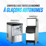 Compatible avec toutes les machines à glaçons autonomes, résidentielles et commerciales