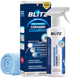 Vaporisateur et boîte de revêtement céramique BLITZ de 237 mL, avec un chiffon en microfibre bleu