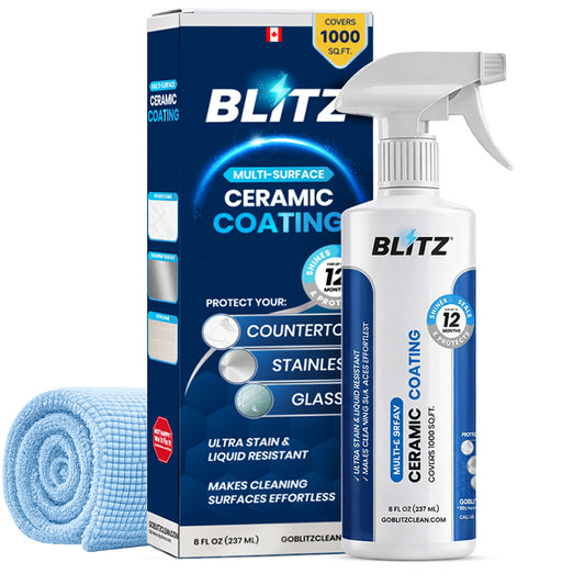 BLITZ Home Ceramic Coating Spray Kit – Protect & Shine Stainless Steel, Glass & Surfaces