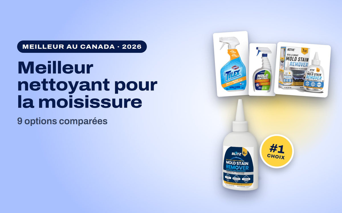Le gel détachant pour moisissure BLITZ, premier choix, devant les produits contre la moisissure Tilex, Concrobium et ACTIVE