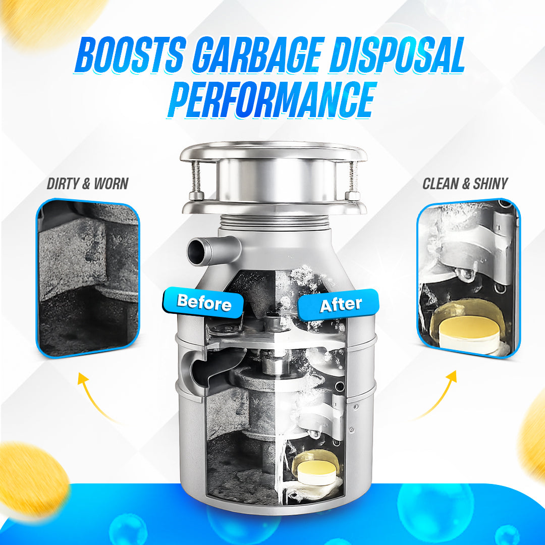 GOBLITZCLEAN BLITZ Disposal Cleaner and Deodorizer bottle with label, designed for garbage disposals and odor control.