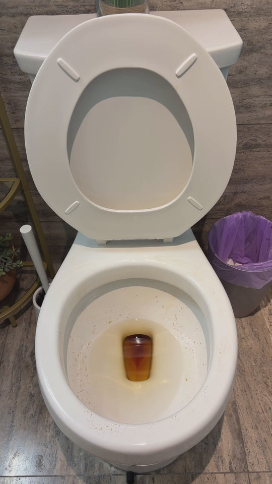 Toilet bowl before and after BLITZ tablets
